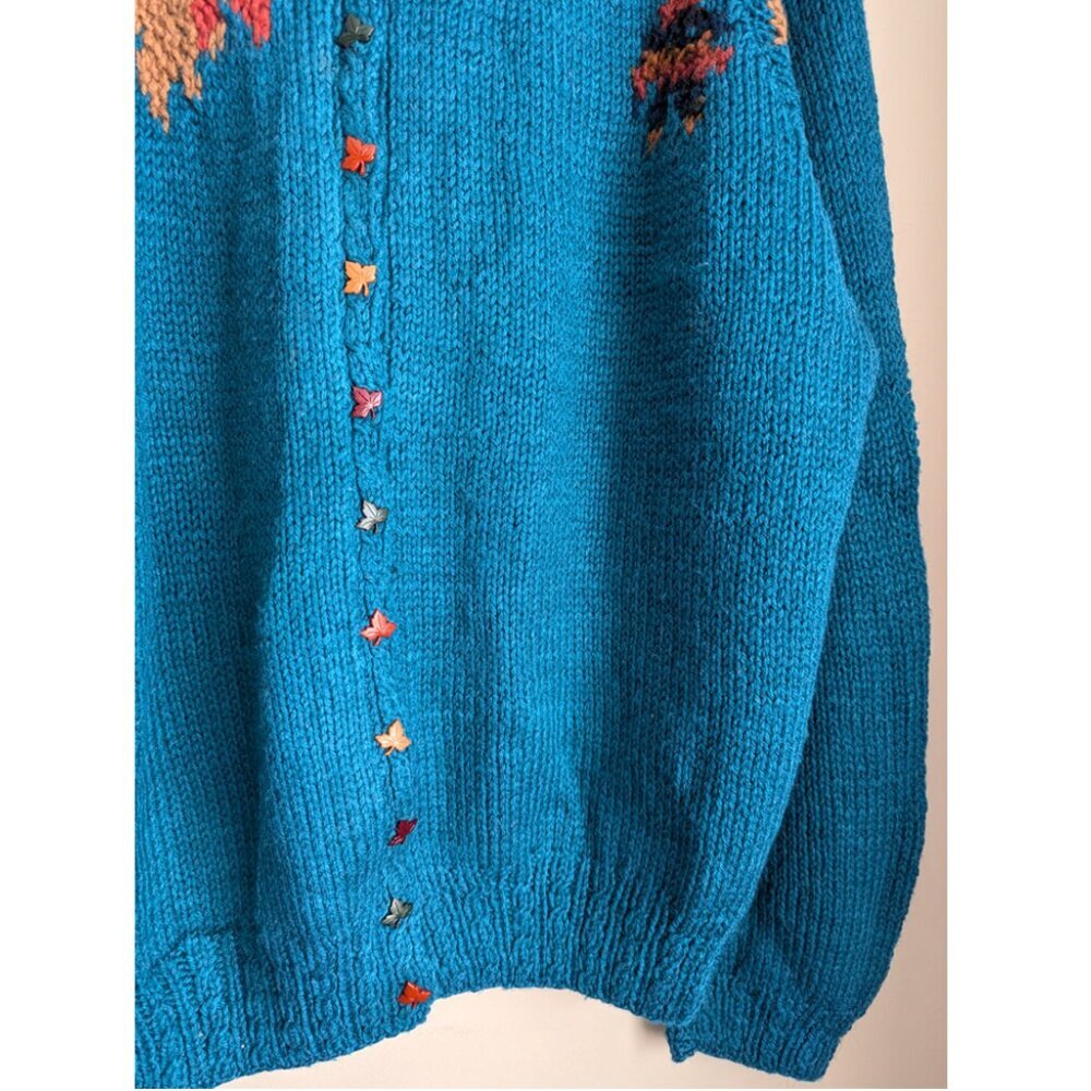 Handmade Autumn Leaves Cardigan - Picture 5 of 12